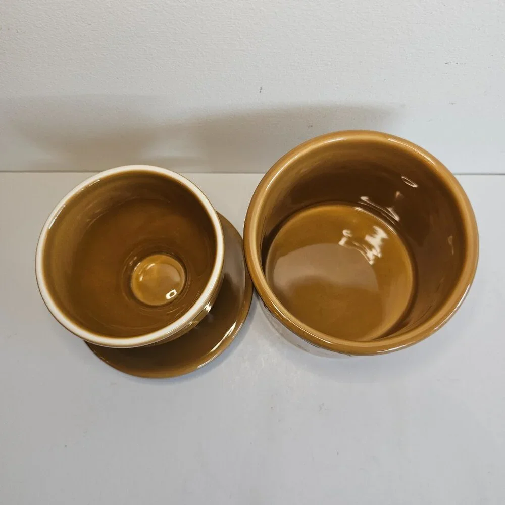 Butter Bell 2pc Crock Sienna Brown by L. TREMAIN 2013 Keeper Dish